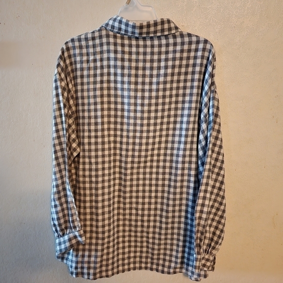 Andree by Unit Plaid Quarter Zip Long Sleeve Shirt Size 1X - Picture 8 of 9